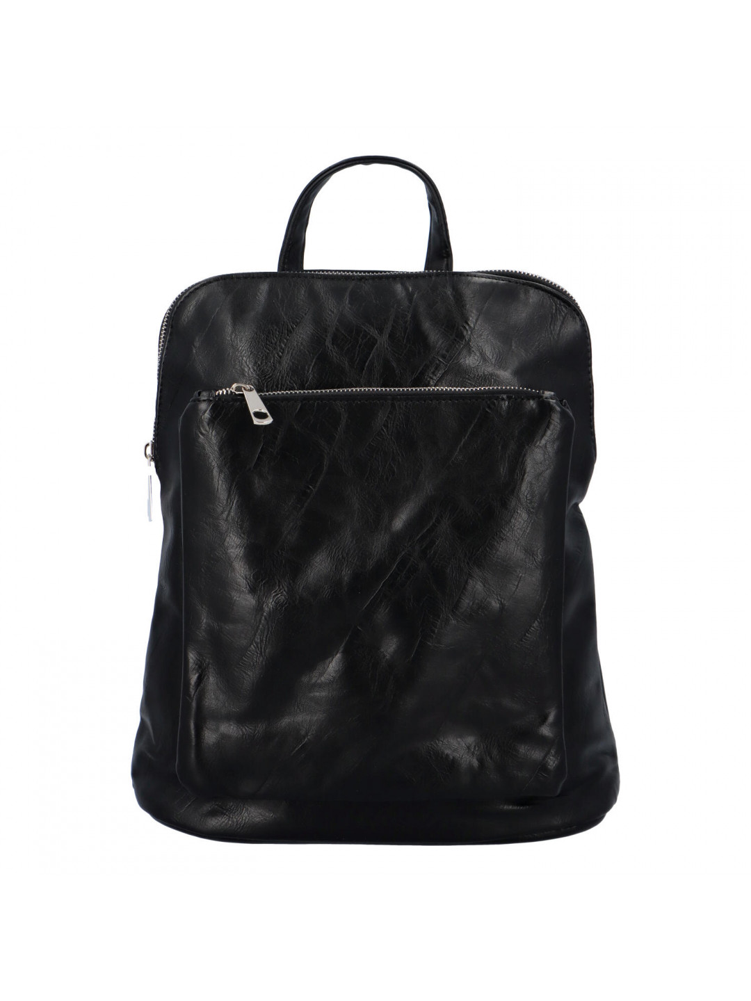 Prostorný koženkový batoh Karolin černá